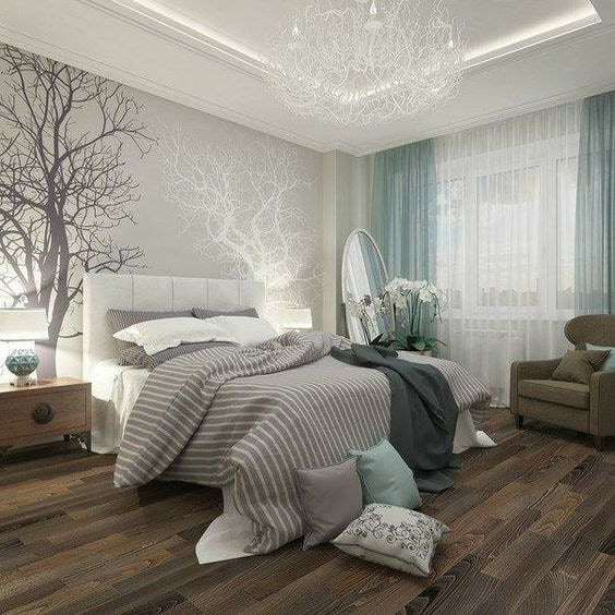 boslandschap tintent slaapkamer luxe slaapkamer inspiratie