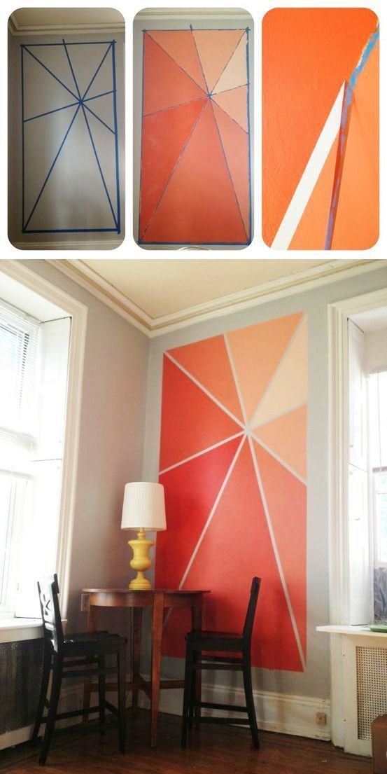 orange muren verven inspiratie