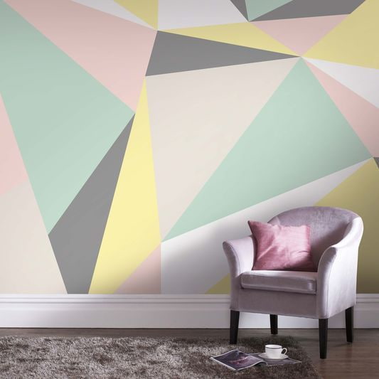 pastel geometrie muren verven inspiratie
